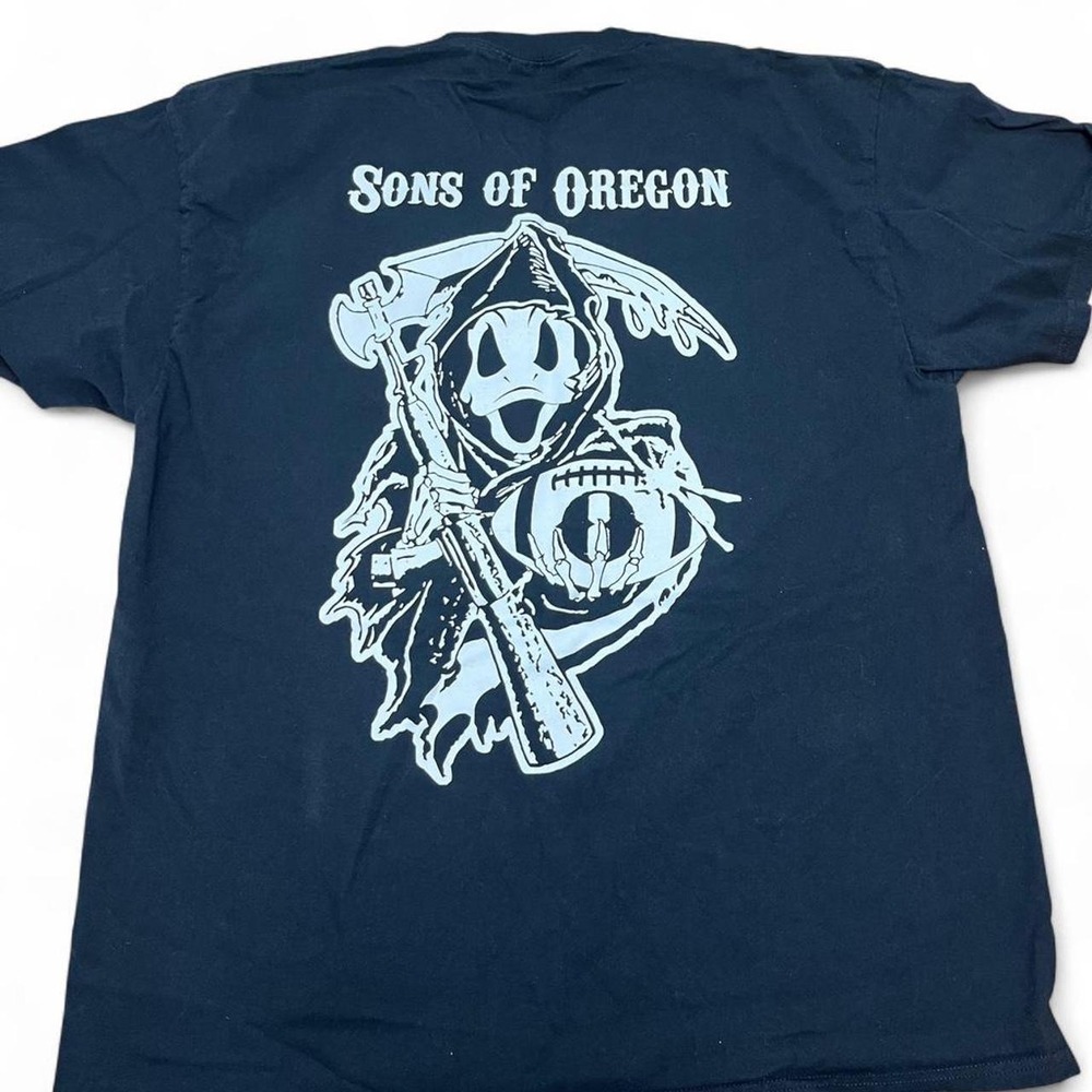 Oregon Original Sons of Oregon Graphic T-Shirt Navy Blue XL